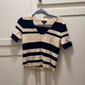 J.Crew Striped V-Neck Women's Top